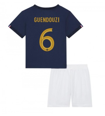 Maillot de foot France Matteo Guendouzi #6 Domicile enfant Monde 2022 Manches Courte (+ pantalon court)